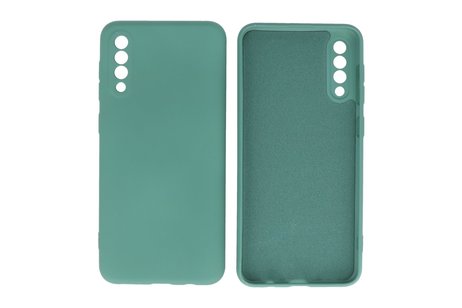 Fashion Backcover Telefoonhoesje - Color Hoesje - Geschikt voor Samsung Galaxy A50/s - Donker Groen