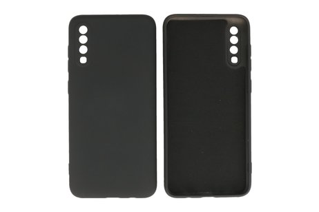 Fashion Backcover Telefoonhoesje - Color Hoesje - Geschikt voor Samsung Galaxy A70/s - Zwart