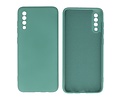 Fashion Backcover Telefoonhoesje - Color Hoesje - Geschikt voor Samsung Galaxy A70/s - Donker Groen