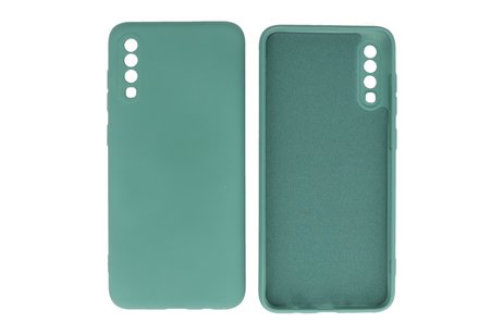 BAOHU Fashion Backcover Telefoonhoesje - Color Hoesje - Geschikt voor Samsung Galaxy A70/s - Donker Groen
