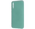 BAOHU Fashion Backcover Telefoonhoesje - Color Hoesje - Geschikt voor Samsung Galaxy A70/s - Donker Groen