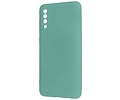 Fashion Backcover Telefoonhoesje - Color Hoesje - Geschikt voor Samsung Galaxy A70/s - Donker Groen