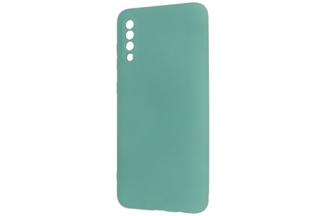 Fashion Backcover Telefoonhoesje - Color Hoesje - Geschikt voor Samsung Galaxy A70/s - Donker Groen