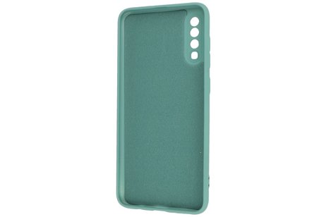 Fashion Backcover Telefoonhoesje - Color Hoesje - Geschikt voor Samsung Galaxy A70/s - Donker Groen