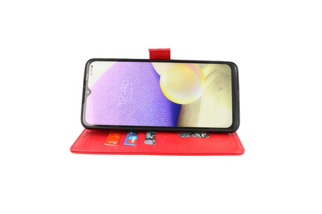 BAOHU Zakelijke Book Case Telefoonhoesje - Portemonnee Hoesje - Geschikt voor de Oppo A57s - A77s - A77 4G - Rood