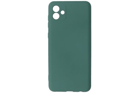 Fashion Backcover Telefoonhoesje - Color Hoesje - Geschikt voor de Samsung Galaxy A04e - Donker Groen