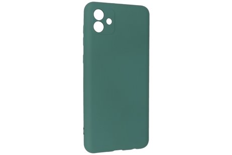 BAOHU Fashion Backcover Telefoonhoesje - Color Hoesje - Geschikt voor de Samsung Galaxy A04e - Donker Groen