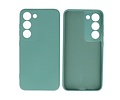Fashion Backcover Telefoonhoesje - Color Hoesje - Geschikt voor de Samsung Galaxy S23 - Donker Groen