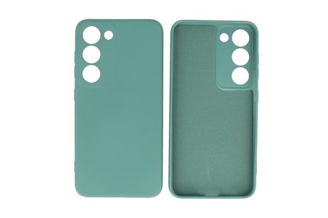 Fashion Backcover Telefoonhoesje - Color Hoesje - Geschikt voor de Samsung Galaxy S23 - Donker Groen