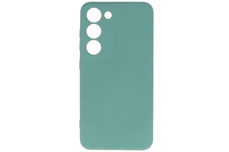 Fashion Backcover Telefoonhoesje - Color Hoesje - Geschikt voor de Samsung Galaxy S23 - Donker Groen