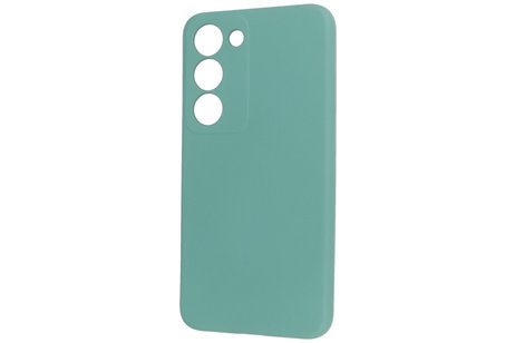 Fashion Backcover Telefoonhoesje - Color Hoesje - Geschikt voor de Samsung Galaxy S23 - Donker Groen