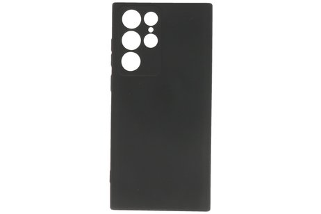 Fashion Backcover Telefoonhoesje - Color Hoesje - Geschikt voor de Samsung Galaxy S23 ULtra - Zwart