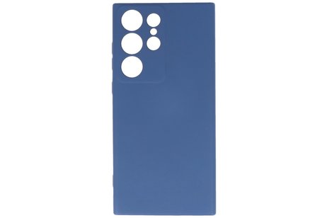 Fashion Backcover Telefoonhoesje - Color Hoesje - Geschikt voor de Samsung Galaxy S23 ULtra - Navy