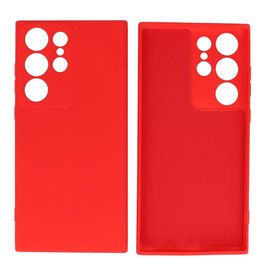 BAOHU Samsung Galaxy S23 Ultra Hoesje Fashion Backcover Telefoonhoesje Rood