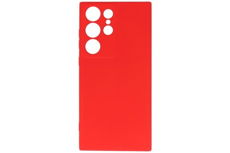Fashion Backcover Telefoonhoesje - Color Hoesje - Geschikt voor de Samsung Galaxy S23 ULtra - Rood