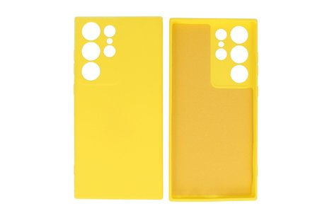 BAOHU Fashion Backcover Telefoonhoesje - Color Hoesje - Geschikt voor de Samsung Galaxy S23 ULtra - Geel