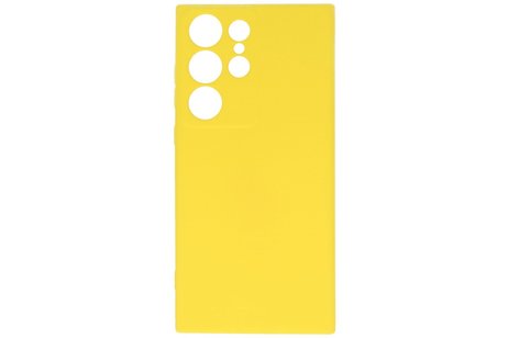 Fashion Backcover Telefoonhoesje - Color Hoesje - Geschikt voor de Samsung Galaxy S23 ULtra - Geel