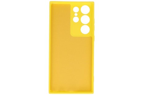 BAOHU Fashion Backcover Telefoonhoesje - Color Hoesje - Geschikt voor de Samsung Galaxy S23 ULtra - Geel