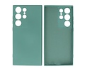 BAOHU Fashion Backcover Telefoonhoesje - Color Hoesje - Geschikt voor de Samsung Galaxy S23 ULtra - Donker Groen