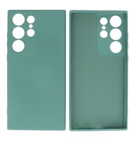 BAOHU Samsung Galaxy S23 Ultra Hoesje Fashion Backcover Telefoonhoesje Donker Groen