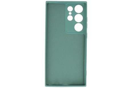 Fashion Backcover Telefoonhoesje - Color Hoesje - Geschikt voor de Samsung Galaxy S23 ULtra - Donker Groen
