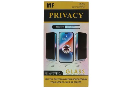 Privacy Screenprotector - Beschermglas - Full Tempered Glass voor de iPhone 13 Pro Max - 14 Plus