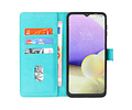 Zakelijke Book Case Telefoonhoesje - Portemonnee Hoesje - Geschikt voor de Samsung Galaxy S23 Ultra - Groen