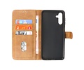 BAOHU Zakelijke Book Case Telefoonhoesje - Portemonnee Hoesje - Geschikt voor de Samsung Galaxy A14 5G - Bruin