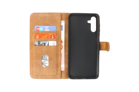 Zakelijke Book Case Telefoonhoesje - Portemonnee Hoesje - Geschikt voor de Samsung Galaxy A14 5G - Bruin