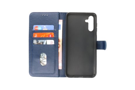 Zakelijke Book Case Telefoonhoesje - Portemonnee Hoesje - Geschikt voor de Samsung Galaxy A14 5G - Navy