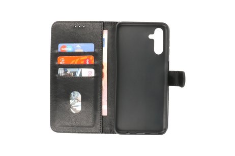 BAOHU Zakelijke Book Case Telefoonhoesje - Portemonnee Hoesje - Geschikt voor de Samsung Galaxy A24 4G - Zwart