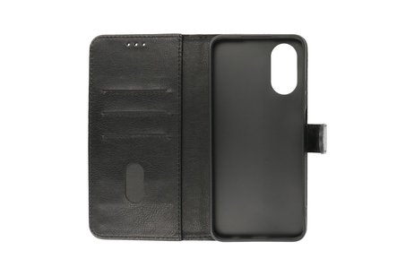Zakelijke Book Case Telefoonhoesje - Portemonnee Hoesje - Geschikt voor de Oppo A78 - Zwart