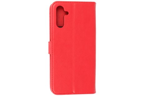 Zakelijke Book Case Telefoonhoesje - Portemonnee Hoesje - Geschikt voor de Samsung Galaxy A24 4G - Rood