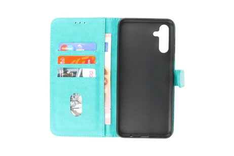 BAOHU Zakelijke Book Case Telefoonhoesje - Portemonnee Hoesje - Geschikt voor de Samsung Galaxy A24 4G - Groen