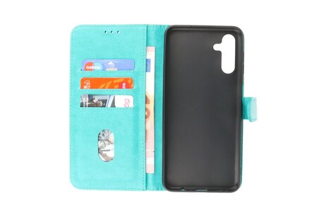 Zakelijke Book Case Telefoonhoesje - Portemonnee Hoesje - Geschikt voor de Samsung Galaxy A24 4G - Groen