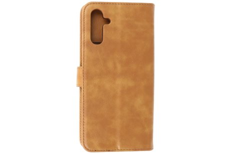 BAOHU Zakelijke Book Case Telefoonhoesje - Portemonnee Hoesje - Geschikt voor de Samsung Galaxy A24 4G - Bruin
