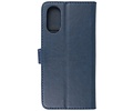 BAOHU Zakelijke Book Case Telefoonhoesje - Portemonnee Hoesje - Geschikt voor de Oppo A78 - Navy