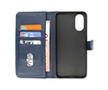 Zakelijke Book Case Telefoonhoesje - Portemonnee Hoesje - Geschikt voor de Oppo A78 - Navy