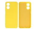 Fashion Backcover Telefoonhoesje - Color Hoesje - Geschikt voor de Oppo A78 - Geel