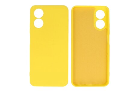 BAOHU Fashion Backcover Telefoonhoesje - Color Hoesje - Geschikt voor de Oppo A78 - Geel