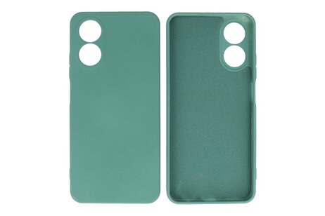 BAOHU Fashion Backcover Telefoonhoesje - Color Hoesje - Geschikt voor de Oppo A78 - Donker Groen