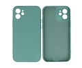 Fashion Backcover Telefoonhoesje - Color Hoesje - Geschikt voor de iPhone 12 - Donker Groen