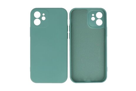 Fashion Backcover Telefoonhoesje - Color Hoesje - Geschikt voor de iPhone 12 - Donker Groen