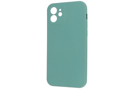 Fashion Backcover Telefoonhoesje - Color Hoesje - Geschikt voor de iPhone 12 - Donker Groen