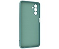 Fashion Backcover Telefoonhoesje - Color Hoesje - Geschikt voor de Samsung Galaxy A24 4G - Donker Groen