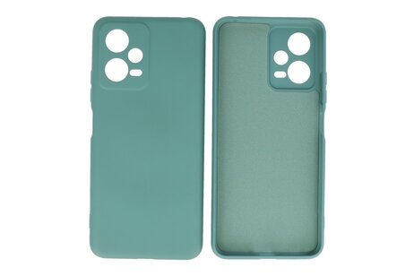 Fashion Backcover Telefoonhoesje - Color Hoesje - Geschikt voor de Xiaomi Redmi Note 12 5G - Poco X5 - Donker Groen