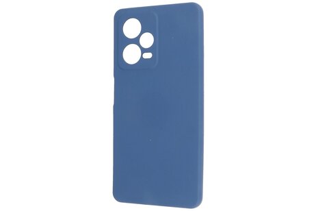 Fashion Backcover Telefoonhoesje - Color Hoesje - Geschikt voor de Xiaomi Redmi Note 12 Pro 5G - Navy