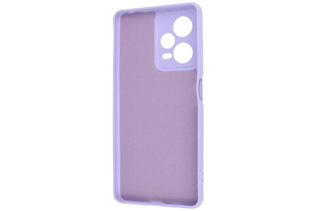 Fashion Backcover Telefoonhoesje - Color Hoesje - Geschikt voor de Xiaomi Redmi Note 12 Pro 5G - Paars