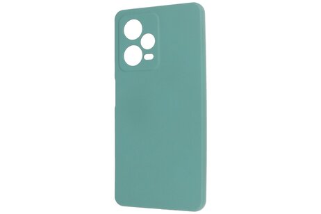 Fashion Backcover Telefoonhoesje - Color Hoesje - Geschikt voor de Xiaomi Redmi Note 12 Pro 5G - Donker Groen