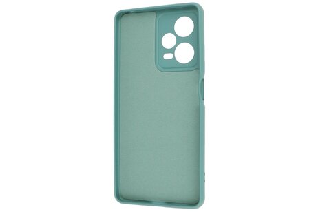 Fashion Backcover Telefoonhoesje - Color Hoesje - Geschikt voor de Xiaomi Redmi Note 12 Pro 5G - Donker Groen